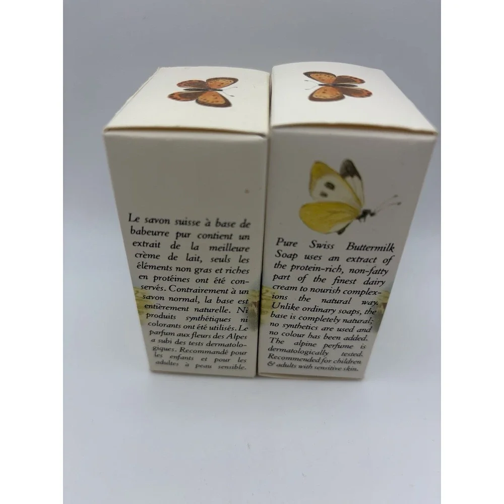(2) VINTAGE CRABTREE & EVELYN Pure Swiss Buttermilk Soap 3.5oz bar 100g NIB